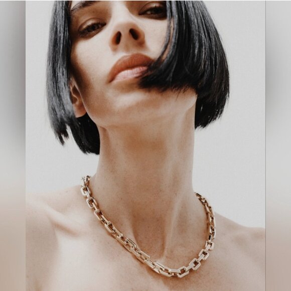 Eddie Borgo 12K Gold Supra Link Necklace - NIB - Picture 3 of 5